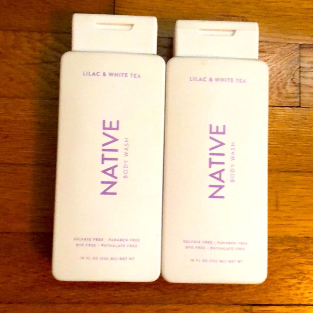 2 PK Native Body Wash Lilac&White Tea 18 oz (340ml) New Body Care Personal Care